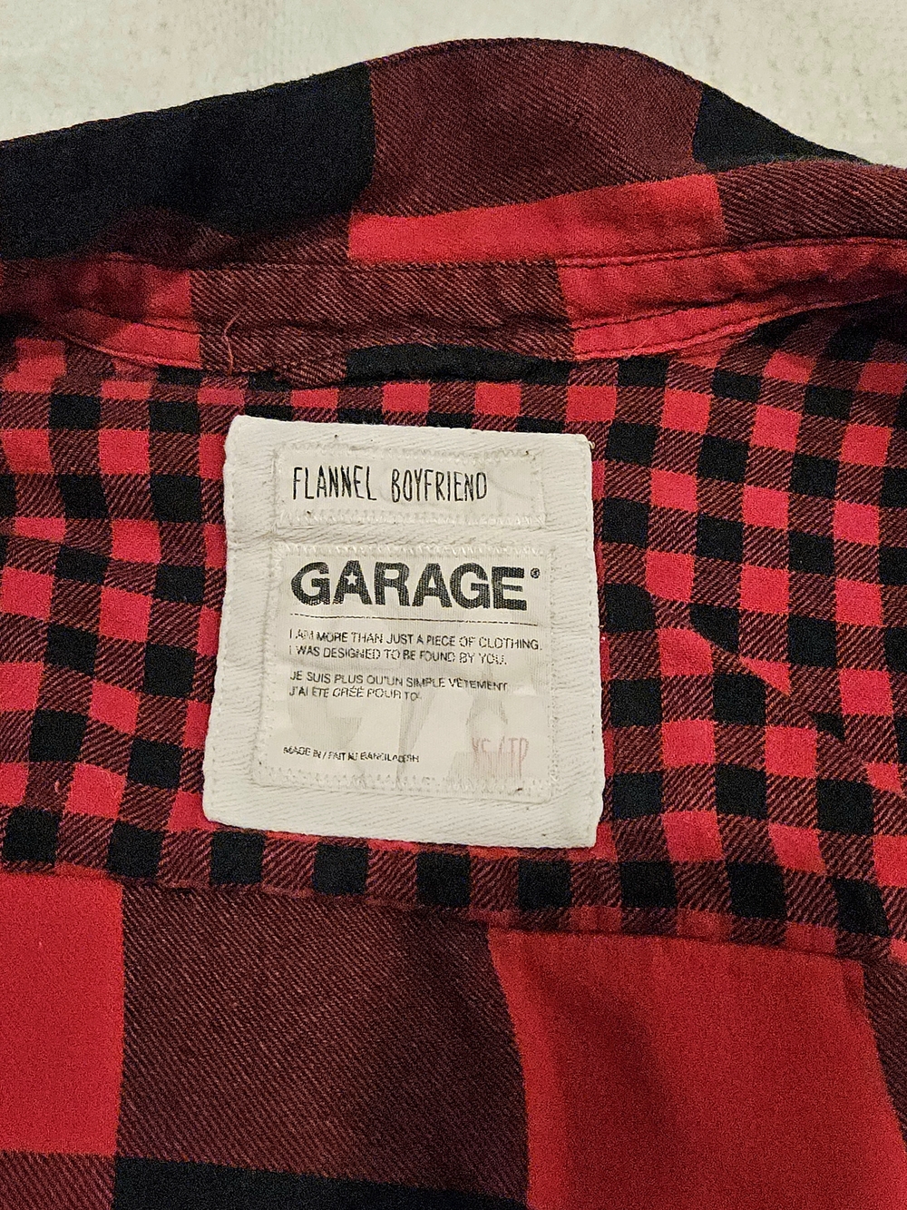 3/$15 Garage Womens Red & Black Plaid Button-Up Shirt - Picture 14 of 15